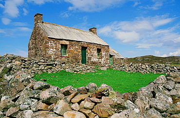 An old crofters house at Rubha Coigach in Assynt, Sutherland, North West Scotland, United Kingdom, Europe