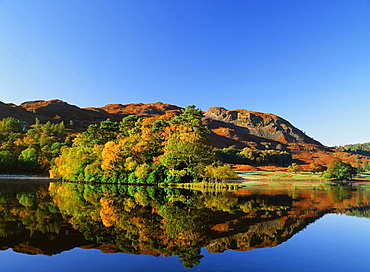 Rydal Water in autumn in the Lake District National Park, Cumbria, England, United Kingdom, Europe