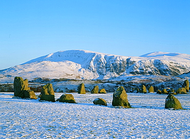 Castlerigg Stone circle near Keswick in the Lake District National Park, Cumbria, England, United Kingdom, Europe