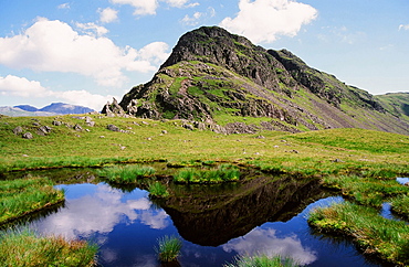 A tarn on Yewbarrow above Wasdale in the Lake District National Park, Cumbria, England, United Kingdom, Europe