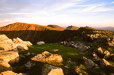 Coniston Old Man from Great Carrs in the Lake District National Park, Cumbria, England, United Kingdom, Europe