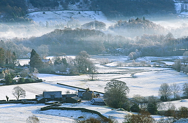 A frosty morning in Easedale near Grasmere in the Lake District National Park, Cumbria, England, United Kingdom, Europe