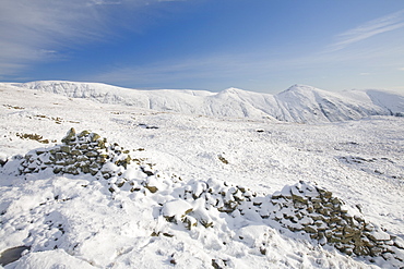 Caudale Moor looking towards The Kentmere Fells above Ambleside in the Lake District National Park, Cumbria, England, United Kingdom, Europe