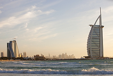 The iconic Burj al Arab hotel in Dubai, United Arab Emirates, Middle East