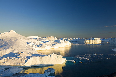 Icebergs from the Jacobshavn Glacier (Sermeq Kujalleq), Greenland, Polar Regions