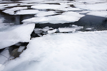 Ice on Corrie an Lochain in the Cairngorm mountains, Scotland, United Kingdom, Europe