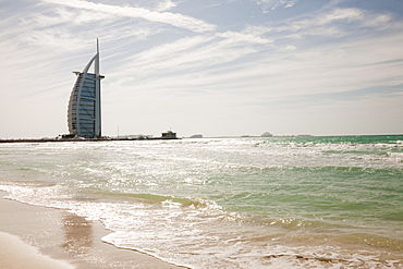 The iconic Burj al Arab hotel in Dubai, United Arab Emirates, Middle East