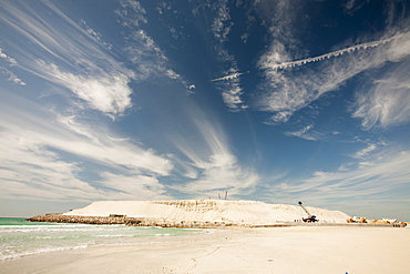 Reclaiming ground from the sea in Dubai, United Arab Emirates, Middle East