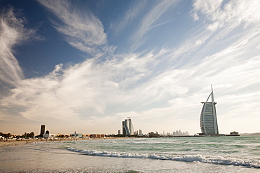 The iconic Burj al Arab hotel in Dubai, United Arab Emirates, Middle East