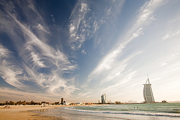 The iconic Burj al Arab hotel in Dubai, United Arab Emirates, Middle East