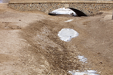 A dried up river in Inner Mongolia, China, Asia