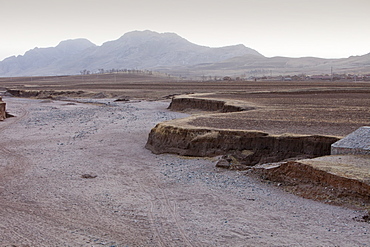 A dried up river in Inner Mongolia, China, Asia