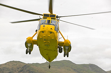 An RAF Sea King Helicopter, Cumbria, England, United Kingdom, Europe