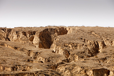 Eroded loess deposits in Shanxi province, northern China, Asia