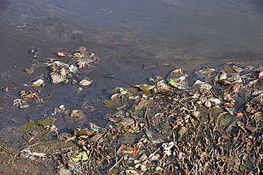 This badly polluted river is in the industrial city of Hangang, China, Asia