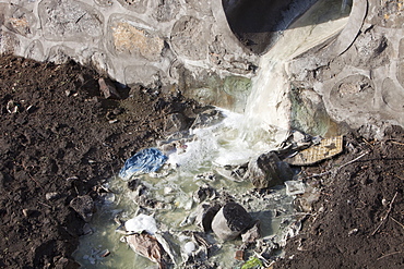 This badly polluted river is in the industrial city of Hangang, China, Asia