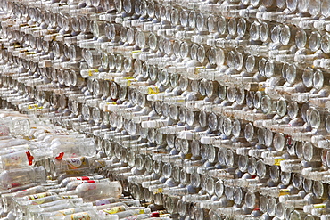 A family near Xian city make their living from recycling bottles and plastic, China, Asia