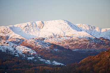 Sunrise over Wetherlam near Ambleside in the Lake District National Park, Cumbria, England, United Kingdom, Europe