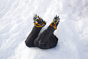 A group of mountaineers building snow holes on Cairngorm in the Cairngorm National Park in Scotland, United Kingdom, Europe