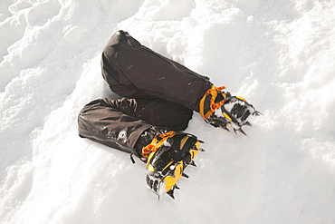 A group of mountaineers building snow holes on Cairngorm in the Cairngorm National Park in Scotland, United Kingdom, Europe