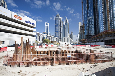 New buildings and building sites in Dubai, United Arab Emirates, Middle East