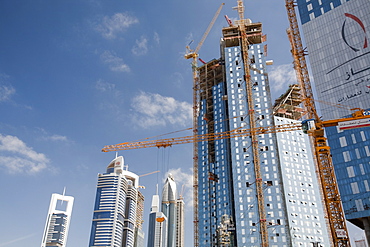 New buildings and building sites in Dubai, United Arab Emirates, Middle East