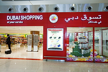 A shop in Dubai's airport, Dubai, United Arab Emirates, Middle East