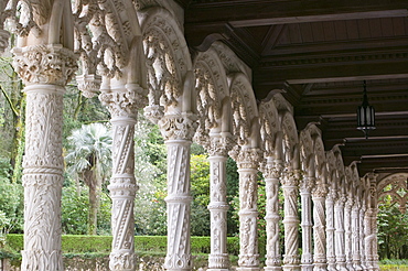 The old kings palace, now a hotel, in the Bussaco Forest reserve in Portugal, Europe