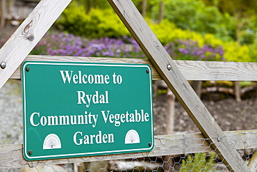 Rydal Hall Community Vegetable Garden in the grounds of Rydal Hall near Ambleside, Lake District, Cumbria, England, United Kingdom, Europe