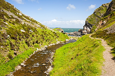 The North Devon coastline near Combe Martin, England, United Kingdom, Europe