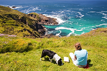 The Cornish coast at Pendeen Watch near Lands End, Cornwall, England, United Kingdom, Europe