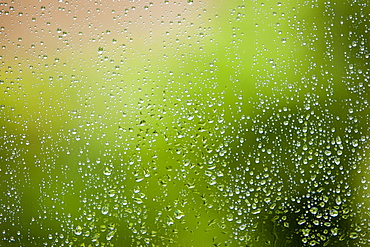 Rainfall on a house window, United Kingdom, Europe