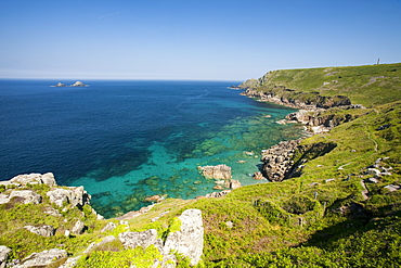 Cornish coastal scenery near Cape Cornwall, England, United Kingdom, Europe