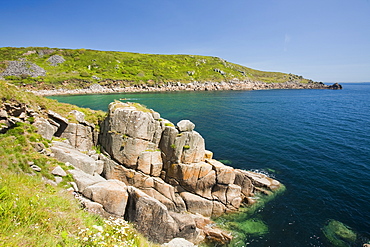 Lamorna Cove near Mousehole in Cornwall, England, United Kingdom, Europe