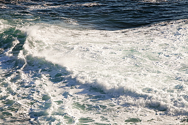 Waves coming ashore at Cape Cornwall, North Cornish Coast, England, United Kingdom, Europe