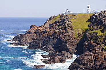 Pendeen Watch lighthouse near St. Just in Cornwall, England, United Kingdom, Europe