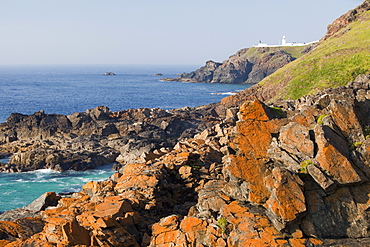 Pendeen Watch lighthouse near St. Just in Cornwall, England, United Kingdom, Europe