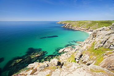 Cornish coastal scenery near Porthgwarra, Cornwall, England, United Kingdom, Europe