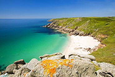 Cornish coastal scenery near Porthgwarra, Cornwall, England, United Kingdom, Europe