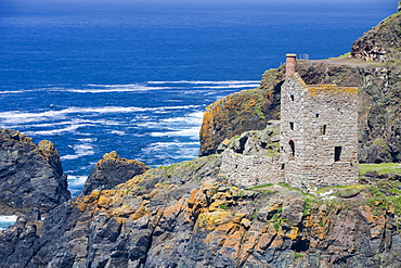 The Famous Crown tin mine at Botallack in Cornwall, England, United Kingdom, Europe