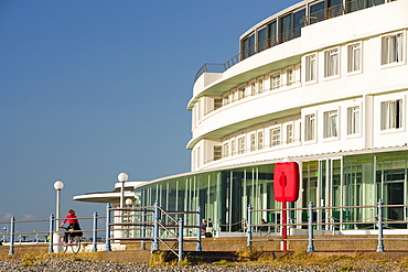 The art deco Midland Hotel, derelict for years but now completely modernised by the developer Urban Splash, Morecambe, Lancashire, England, United Kingdom, Europe