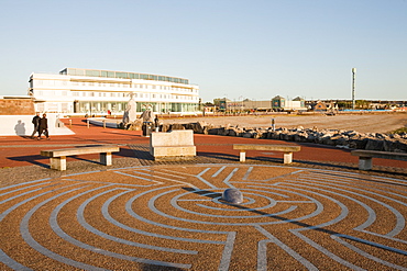 The art deco Midland Hotel, derelict for years but now completely modernised by the developer Urban Splash, Morecambe, Lancashire, England, United Kingdom, Europe