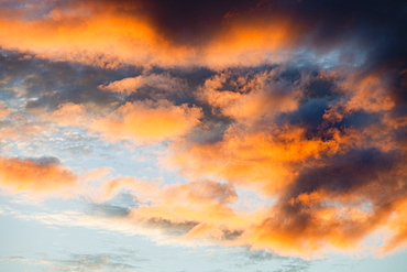 Clouds at sunset over Ambleside, Cumbria, England, United Kingdom, Europe