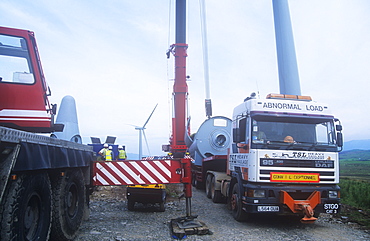 Constructing a new wind farm at Lambrigg between Kendal and Sedburgh, Cumbria, England, United Kingdom, Europe