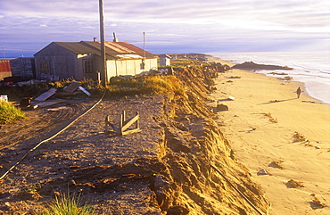 Shishmaref, a tiny island inhabited by around 600 Inuits, between Alaska and Siberia in the Chukchi Sea, United States of America, North America