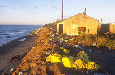 Shishmaref, a tiny island inhabited by around 600 Inuits, between Alaska and Siberia in the Chukchi Sea, United States of America, North America