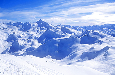 Heavy snow in the French Alps, France, Europe