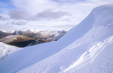 The Glen Coe hills in winter, Scotland, United Kingdom, Europe