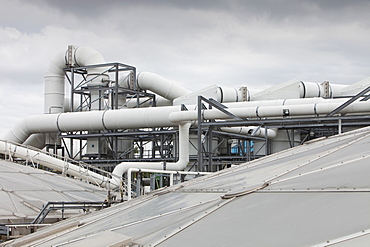 The odour suppressant plant at Daveyhulme wastewater treatment plant in Manchester, England, United Kingdom, Europe