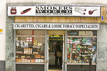 A smokers shop in Blackburn, Lancashire, England, United Kingdom, Europe